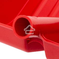 Лопата для уборки снега пластиковая, красная, 420х425 мм, без черенка, Россия Сибртех