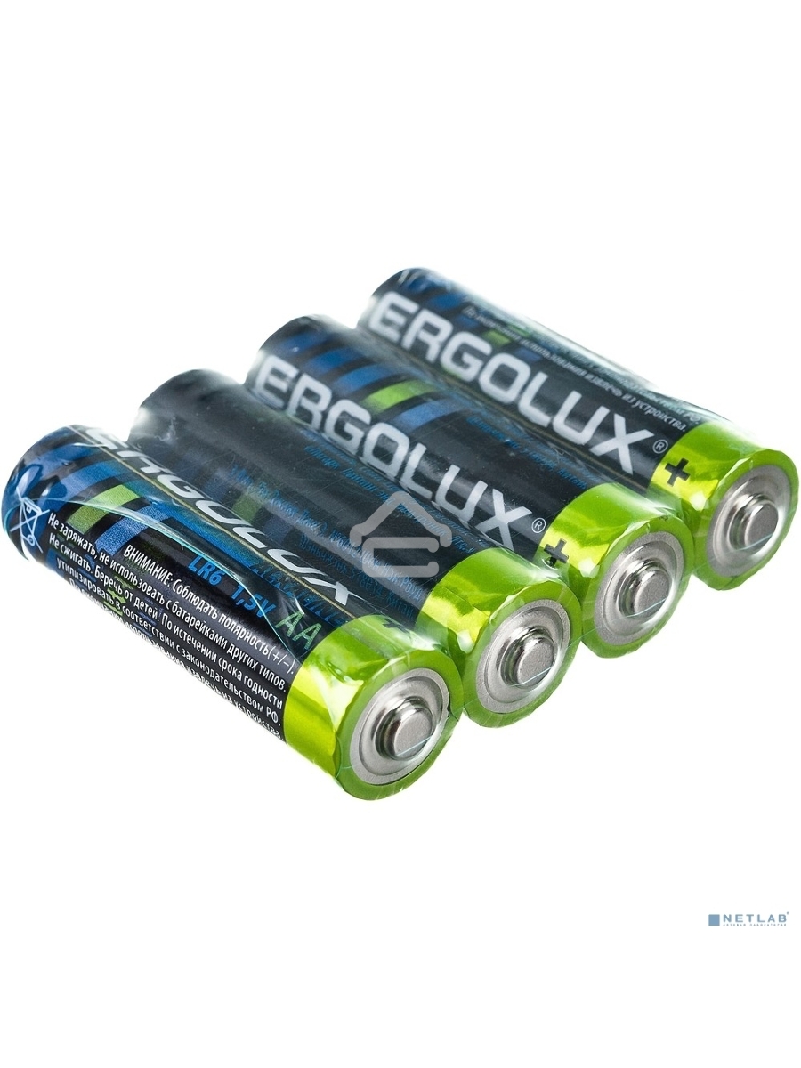 Батарея Ergolux Alkaline LR6 SR4 AA 2800mAh (4шт) спайка