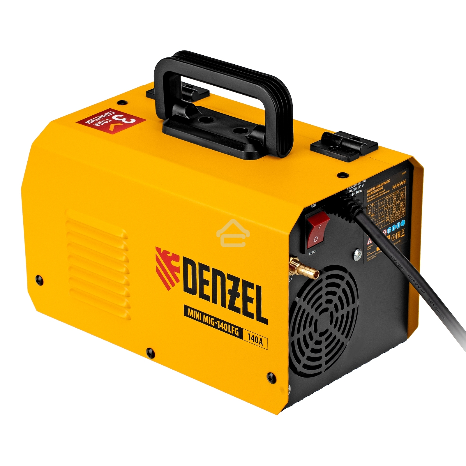 Аппарат инвертор. полуавтомат. сварки Denzel Mini MIG-140LFG, 140 А, ПВ 60%