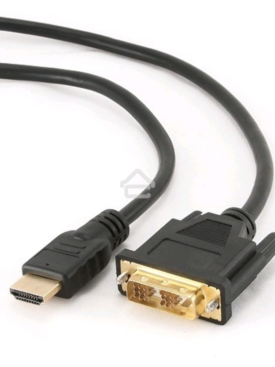 Кабель HDMI-DVI Cablexpert CC-HDMI-DVI-10, 19M/19M, single link, медь, позол.разъемы, экран, 3.0м, черный, пакет