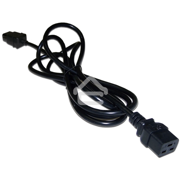 Шнур питания Lanmaster C19-C20, 3х1.5, 220В, 16А, черный, 0.5 м