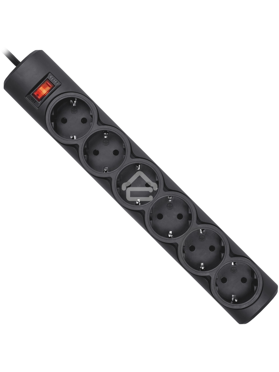 Сетевой фильтр Defender DFS 155 / 6 розеток / чёрный / 5.0 м