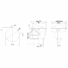 Выключатель клавишный Rexant круглый 12V 16А (3с) ON-OFF черный с зеленой подсветкой