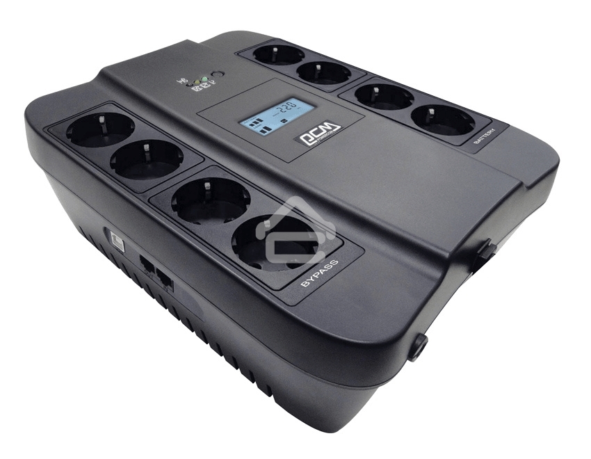 Источник бесперебойного питания Powercom Spider SPD-1100U LCD 605Вт 1100ВА черный