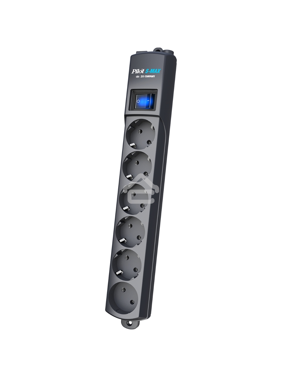 Сетевой фильтр Surge protector Pilot S Max (5 euros + 1GP), 15A/3.5kVA, automatic, 3 m, graphite