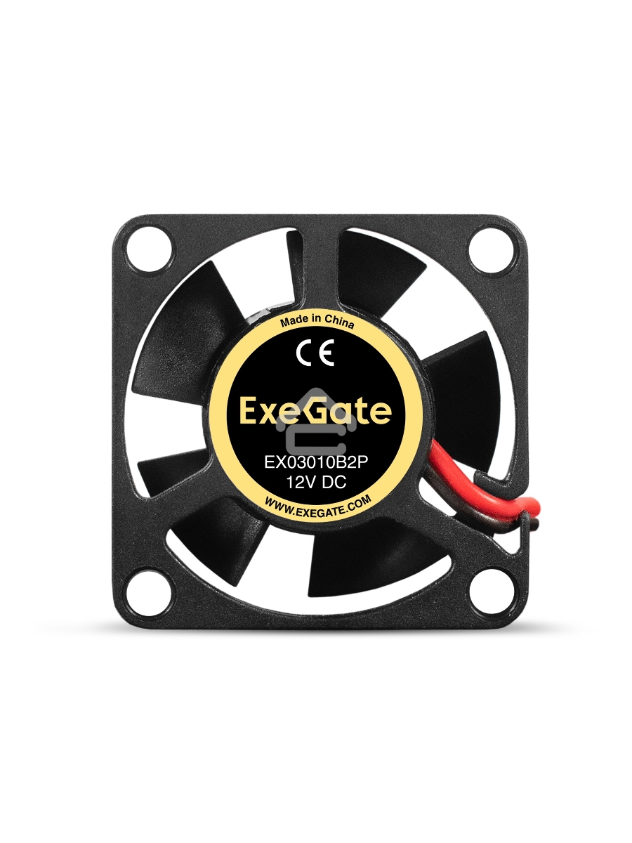 Вентилятор для корпуса ExeGate EX03010B2P черный, 30 мм, 10500 об/мин, 29.5 дБ, 2 pin