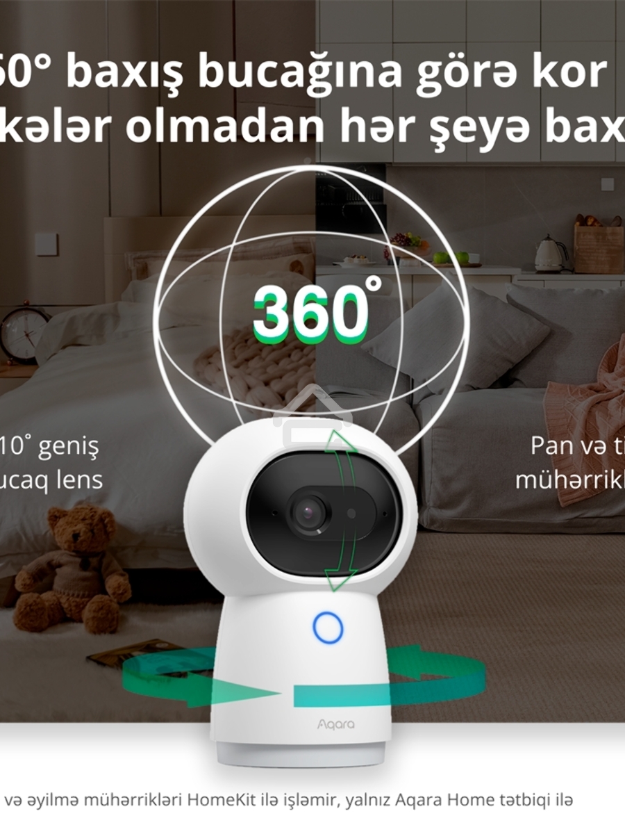 Камера AQARA Camera Hub G3/Камера+ управления/Управление жестами/Камера 360/2K 2304х1296p/Протокол связи:Zigbee/WiFi/Питание:USB-C/Цвет:белый CH-H03