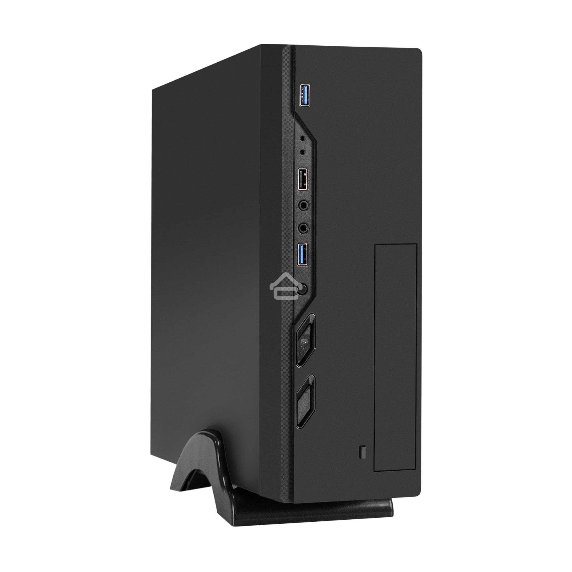 Компьютерный корпус Desktop ExeGate MI-208U2 (mini-ITX/mATX, без БП, 1хUSB+2хUSB 3.0, аудио, черный)