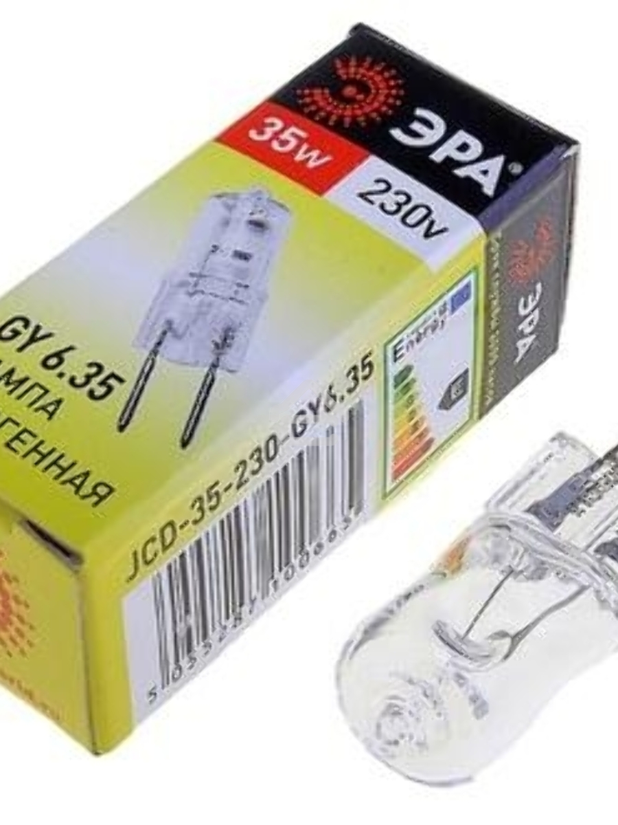 Лампа галогенная ЭРА GY6.35-JCD-35W-230V(100/1000/35000)