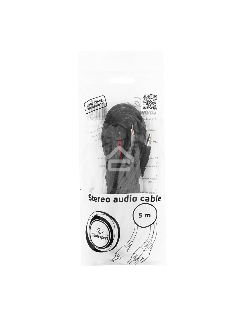 Кабель аудио Gembird Jack3.5 / 2xRCA, 5.0м