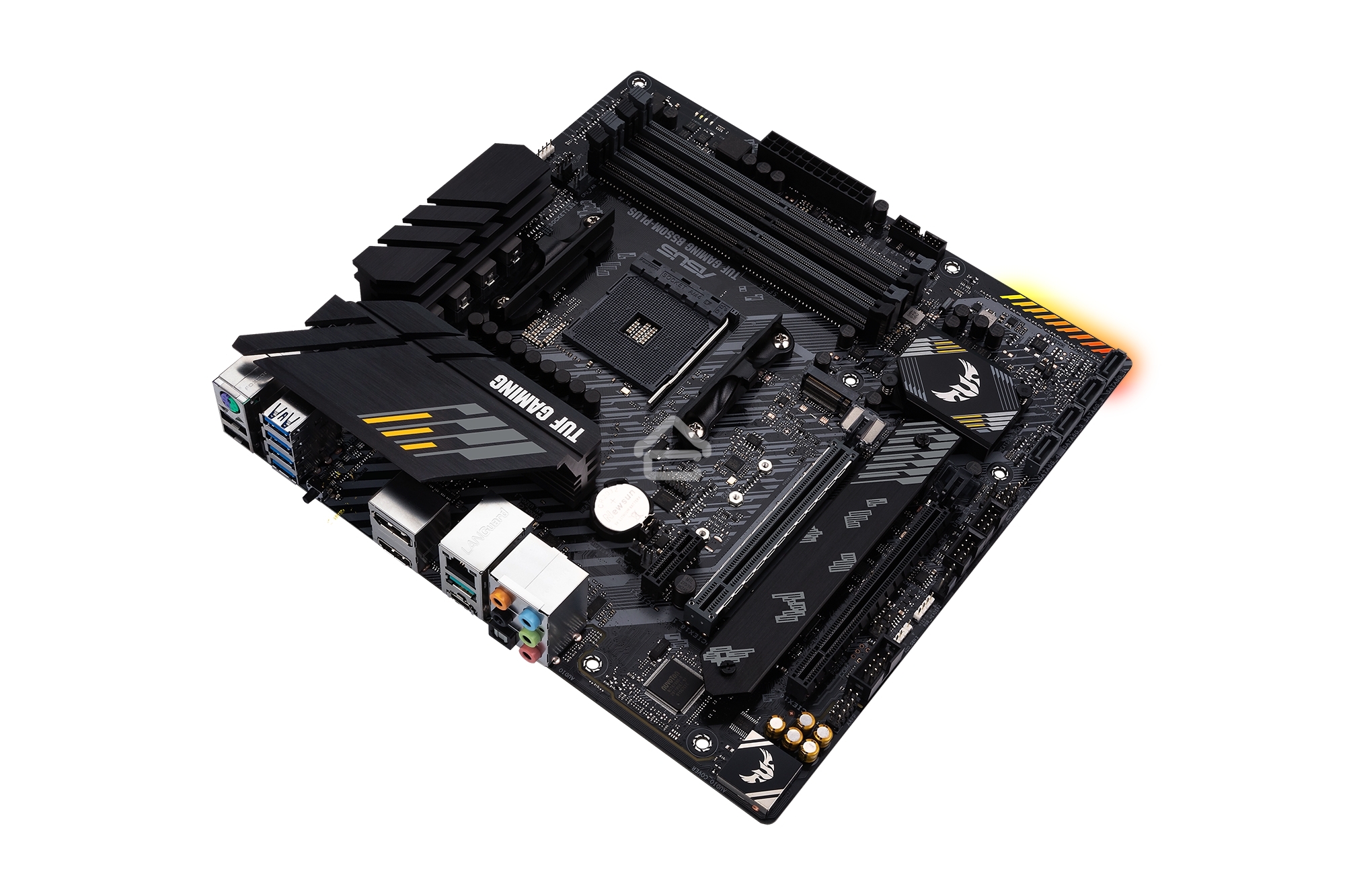 Материнская плата ASUS TUF GAMING B550M-PLUS, AM4, AMD B550, 4xDDR4, 4xSATA, 2xM.2, 1xPCIe 4.0 x16, 1xPCIe 3.0 x16, 1xPCIe x1, 1xHDMI, 1xDP, 1x 2.5Gb LAN, 4xUSB-A 3.2 Gen 1, 1xUSB-A 3.2 Gen 2, 2xUSB-A 2.0, 1xUSB-C 3.2 Gen 2, 5x3.5 мм, 7.1, mATX