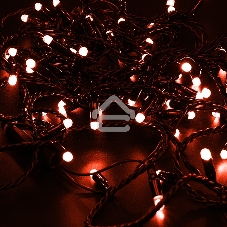 Гирлянда Neon-night Нить 10м, постоянное свечение, черный ПВХ, 230В, красный