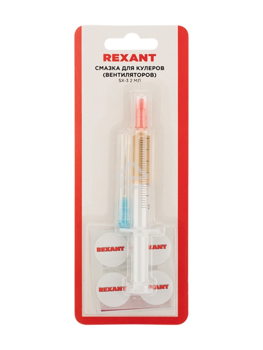 Смазка для кулеров (вентиляторов) Rexant SX-3, шприц 2 мл