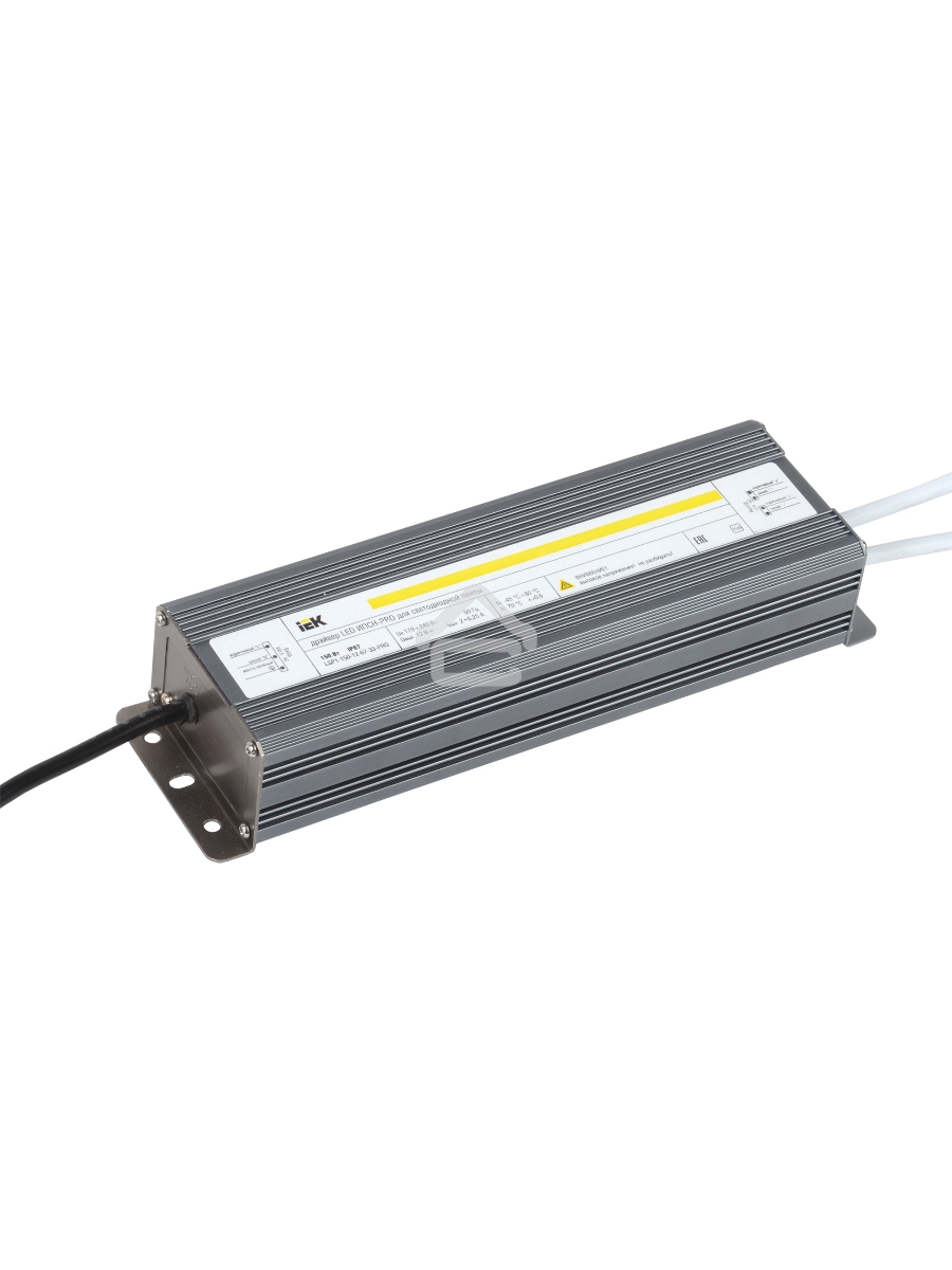Драйвер LED Iek LSP1-150-12-67-33-PRO ИПСН-PRO 150Вт 12В блок-шнуры IP67 IEK