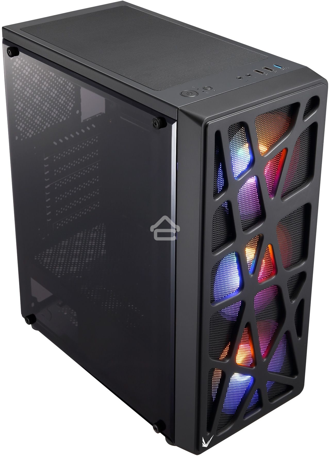 Компьютерный корпус Aerocool/Formula MANA черный без БП ATX 6x120мм 2xUSB 2.0 1xUSB 3.0 audio bott PSU