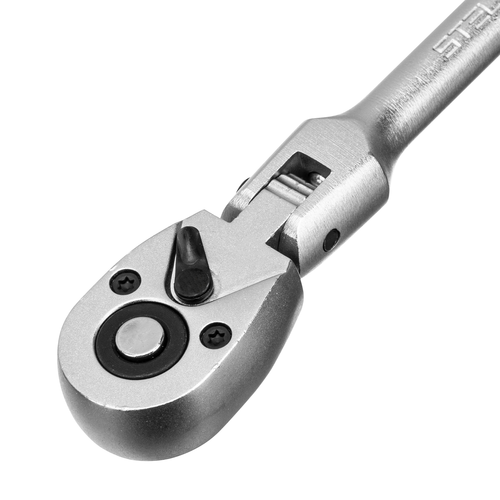 Ключ трещотка 1/4, 72 зуба, с быстрым сбросом. шарнирная СrV Stels