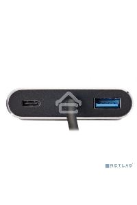 Кабель-концентратор USB3.1 TypeCm -->HDMI+USB3.0+PD+VGA Alum Grey 4K@30Hz, Telecom<TUC055>