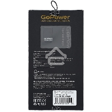 Портативный аккумулятор GoPower PB03-10 10000mAh 3.0A 22.5W 2USB/Type-C черный (1/50)