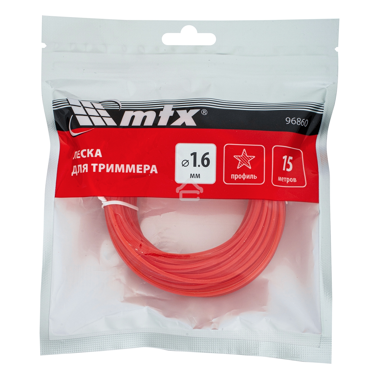 Леска для триммера MTX звезда 1,6 мм х 15 м