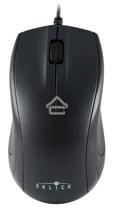 Мышь проводная Oklick 185M черный, 1200 dpi, USB, кнопки - 3