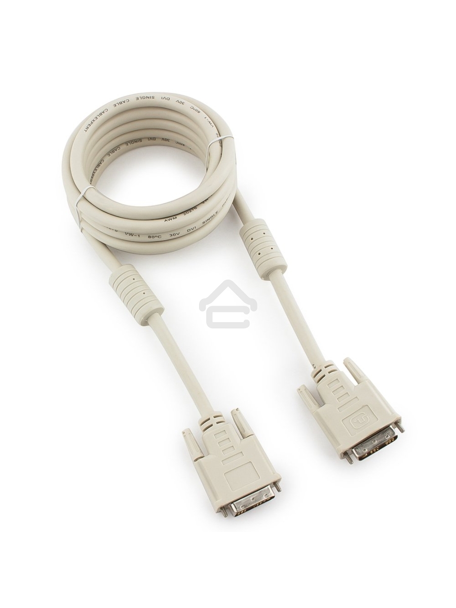 Кабель DVI-D single link Gembird, 3м, 19M/19M экран, феррит.кольца, пакет CC-DVI-10