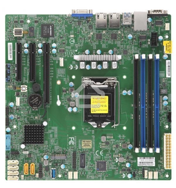 Материнская плата Supermicro MBD-X11SCL-F-B, LGA 1151, Intel C242, 4xDDR4, 6xSATA, 1xM.2, 1xPCI-E 3.0 x16, 1xPCI-E 3.0 x8, 2xPCI-E 3.0 x4, 1xVGA, 2x 1Gb LAN, 2xUSB 2.0, 5xUSB 3.1 Gen 1, 2xCOM, 1x TPM, Micro-ATX, OEM