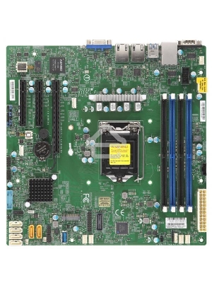 Материнская плата Supermicro MBD-X11SCL-F-B, LGA 1151, Intel C242, 4xDDR4, 6xSATA, 1xM.2, 1xPCI-E 3.0 x16, 1xPCI-E 3.0 x8, 2xPCI-E 3.0 x4, 1xVGA, 2x 1Gb LAN, 2xUSB 2.0, 5xUSB 3.1 Gen 1, 2xCOM, 1x TPM, Micro-ATX, OEM