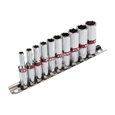 Набор удлиненных торцевых головок Rexant 1/4, шестигранные, CrV, 10 шт., 4-13 мм