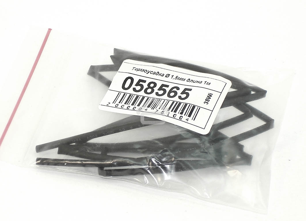 Термоусадка d 1,5мм длина 1м