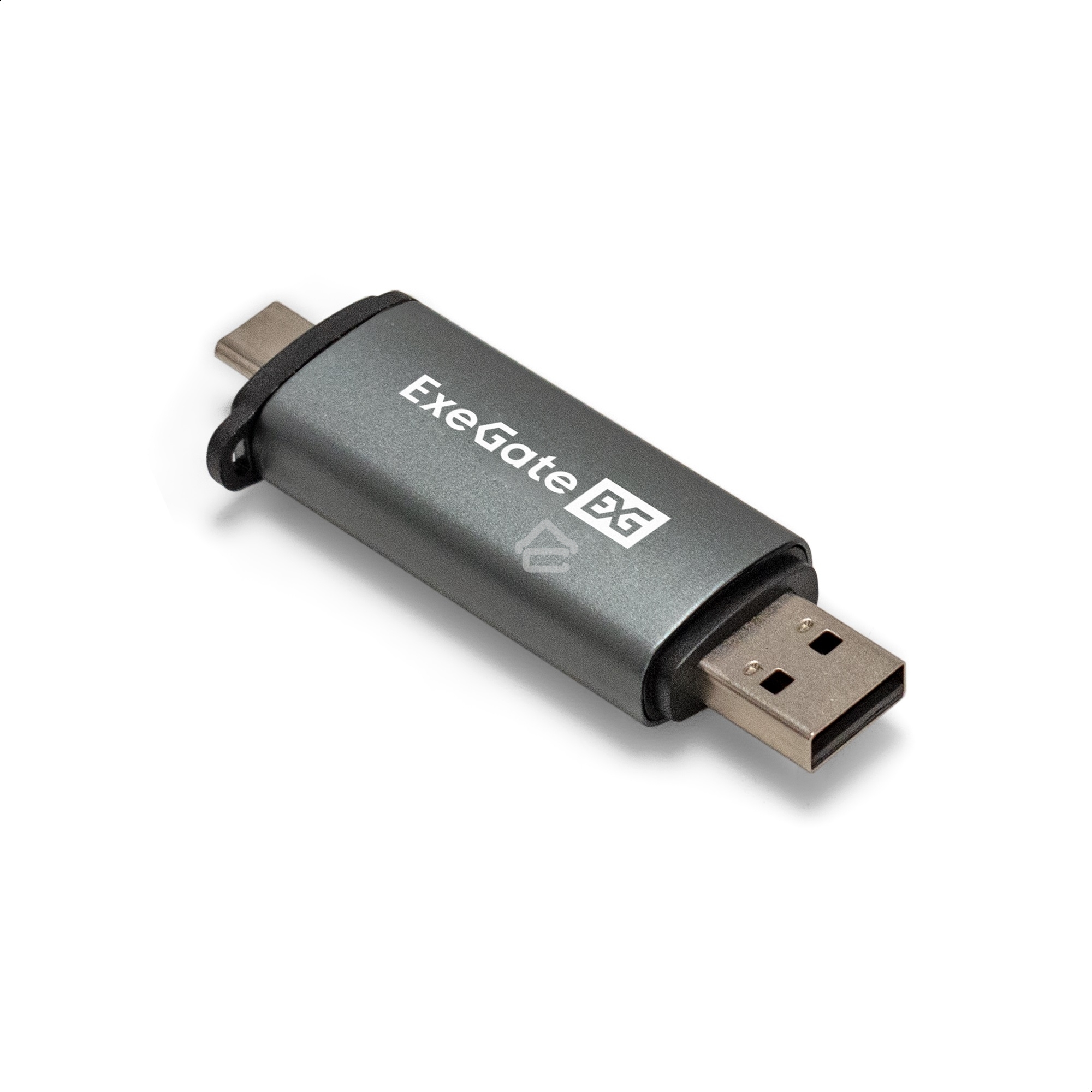 Устройство чтения/записи карт памяти ExeGate CR-201CA (кабель-адаптер USB Type-A/Type-C --> Card Reader, поддержка стандартов: SD/SDHC/MMCII/RS MMC, Micro SD/ Micro SDHC/Micro SDXC, Plug&Play, серый)