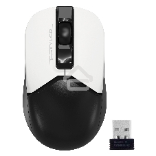 Мышь беспроводная A4Tech Fstyler FG12 белый/черный, 1200 dpi, радиоканал, USB, кнопки - 3