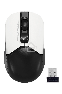 Мышь беспроводная A4Tech Fstyler FG12 белый/черный, 1200 dpi, радиоканал, USB, кнопки - 3