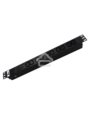 Аксессуар ЦМО Блок розеток Rem-10 без шнура с инд., 10 IEC 60320 C13, вход IEC 60320 C14, 10A, алюм., 19