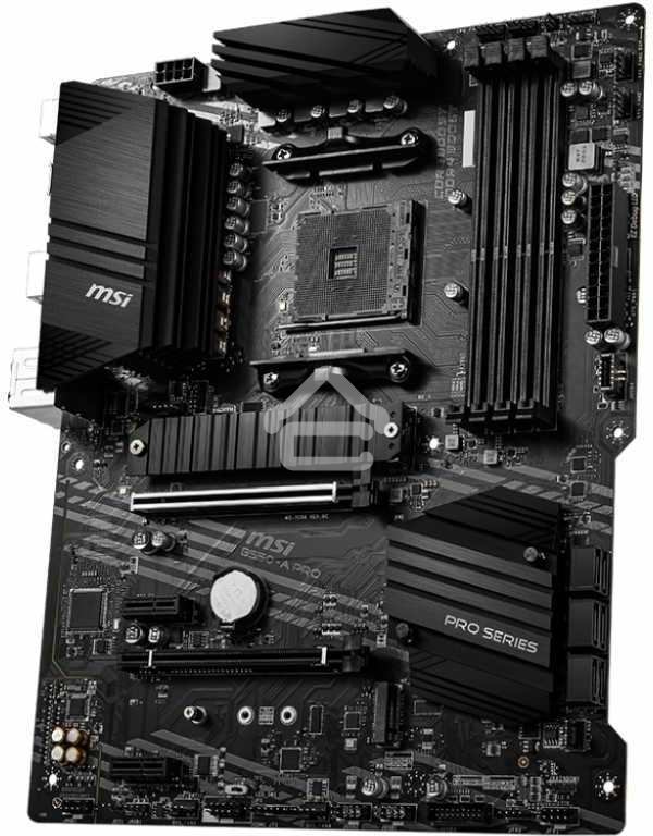 Материнская плата MSI B550-A PRO, AM4, AMD B550, 4xDDR4, 6xSATA, 2xM.2, 1xPCI-E 4.0 x16, 1xPCI-E 3.0 x16, 2xPCI-E x1, 1xHDMI, 1xDP, 1x 1Gb LAN, 4xUSB-A 2.0, 2xUSB-A 3.2 Gen 1, 1xUSB-A 3.2 Gen 2, 1xUSB-C 3.2 Gen 2, 6x3.5 мм, 7.1, ATX