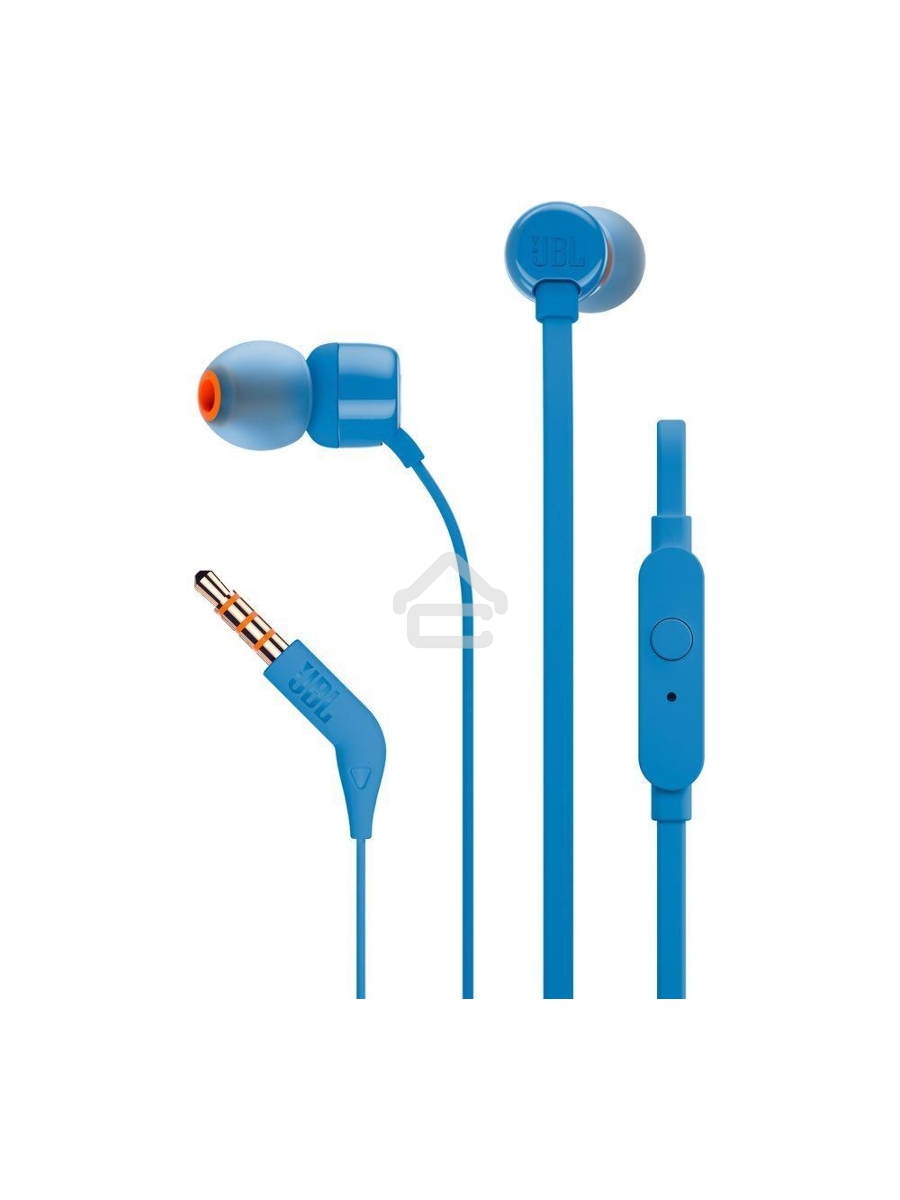 Наушники JBL Tune 110, 3.5 мм, внутриканальные, синий