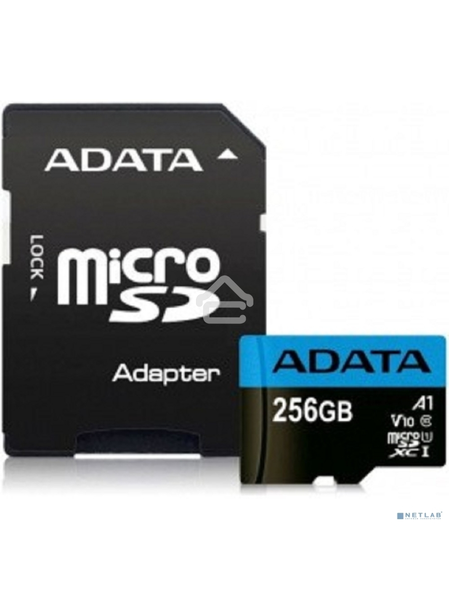 Флеш карта microSD 256GB ADATA microSDHC Class 10 UHS-I A1 100/25 MB/s (SD адаптер)