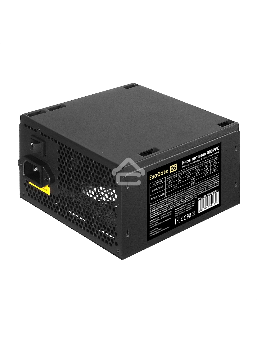 Блок питания Exegate 800PPE (EX260647RUS), 800Вт, 120мм, черный