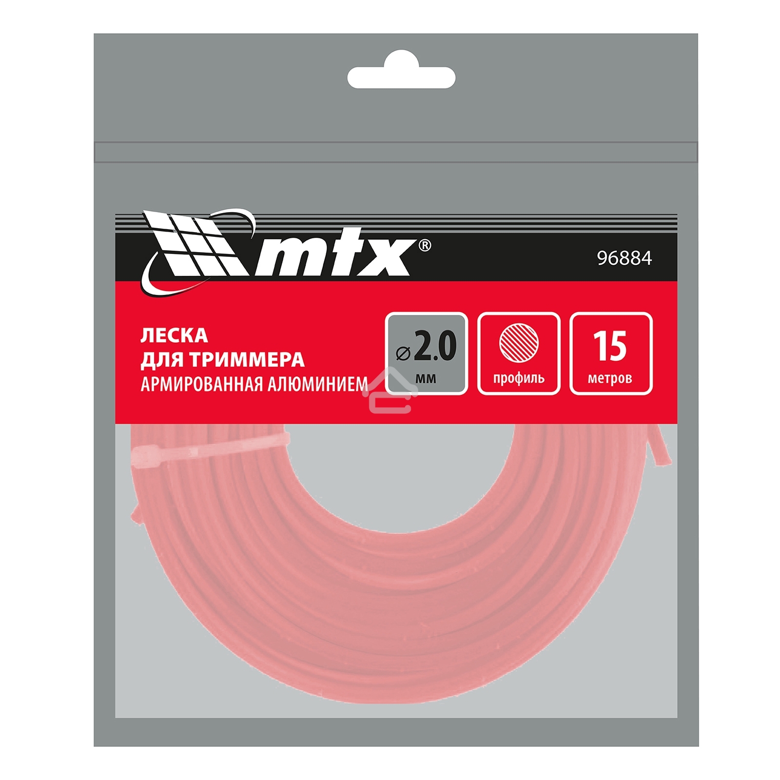 Леска для триммера MTX звезда 2,0 мм х 15 м