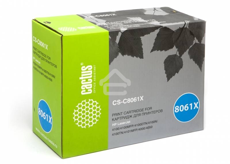 Картридж лазерный Cactus CS-C8061X черный (10000 стр.) для HP LJ 4100/ 4000/4050