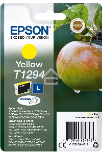 Картридж струйный Epson T1294 (C13T12944012/C13T12944011/C13T12944010) желтый, 7 мл., для SX420/425/525WD/B42WD/BX320FW