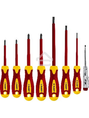 Набор: Отвертки SL 3, 5, 6 / PH 1, 2 / PZ 1, 2, тестер 100-250 В, ЗУБР 