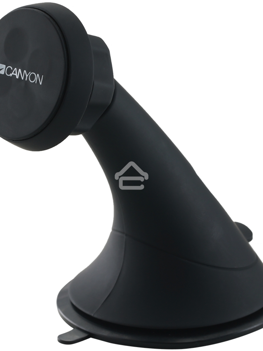 Автодержатель для смартфона на панели приборов и ветровом стекле Canyon Car Holder for Smartphones,magnetic suction function ,with 2 plates(rectangle/circle), black ,97*67.5*107mm 0.068kg