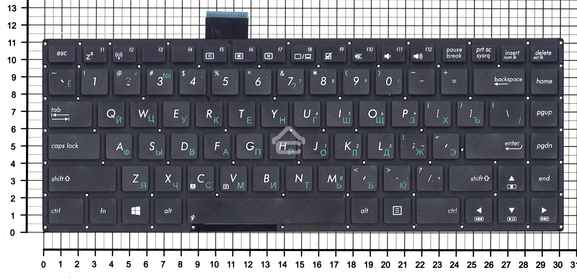 Клавиатура для ноутбука Asus VivoBook S400CA S451 S401 черная