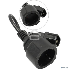 Кабель-переходник (UPS->розетка) ExeGate Power EC-30P (C14->Евророзетка) VDE-250V-3*0.75-CU, 0.15м