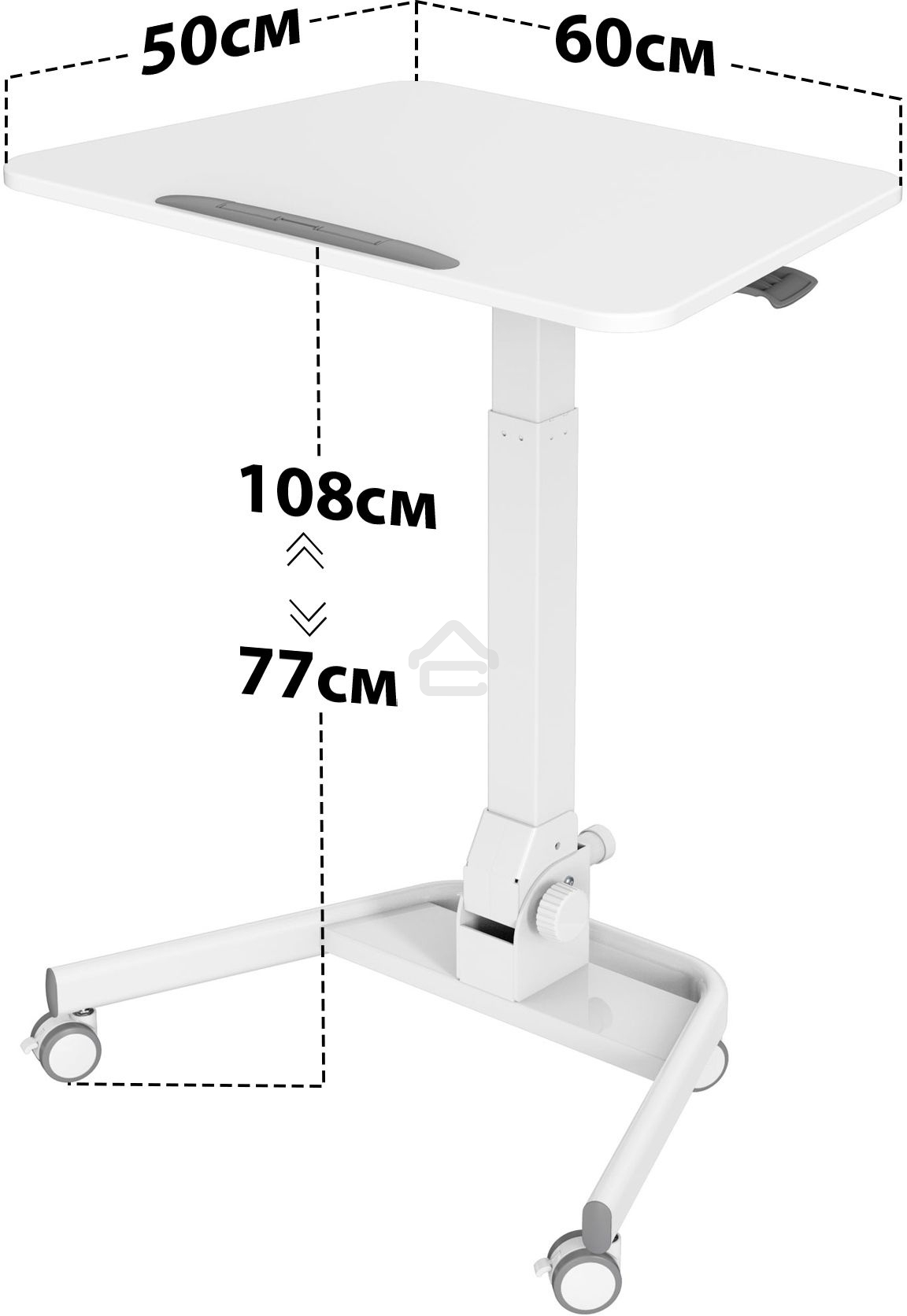 Стол для ноутбука Cactus VM-FDS109 столешница МДФ белый 73x50x108см (CS-FDS109WWT)