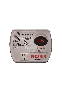 Стабилизатор напряжения Ресанта АСН- 500 Н/1-Ц  63/6/9 Стабилизатор {220В±8%, Габариты 260х200х110, Вес 2,6кг}