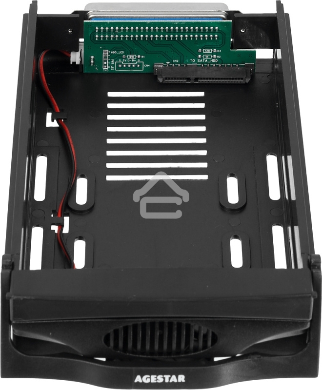 Сменный бокс для HDD AgeStar SR3P-SW-2F SATA пластик черный 3.5