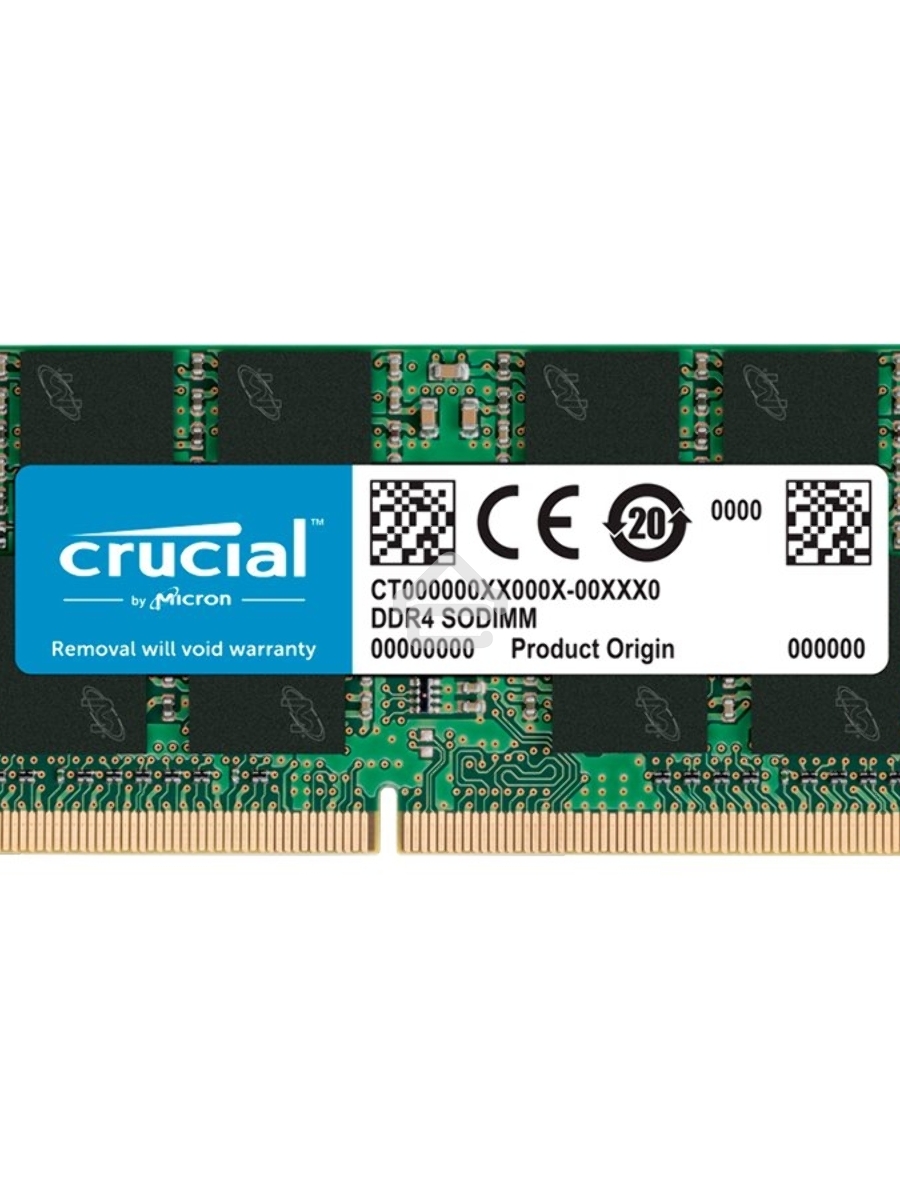 Оперативная память Crucial, DDR4, 16GB (1x16 GB), 3200 MHz, CL22, SO-DIMM