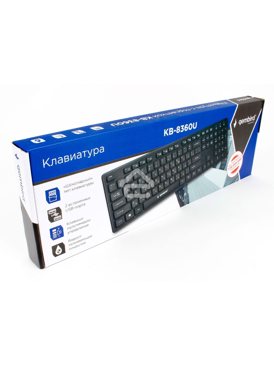 Клавиатура Gembird KB-8360U проводная, USB, черный