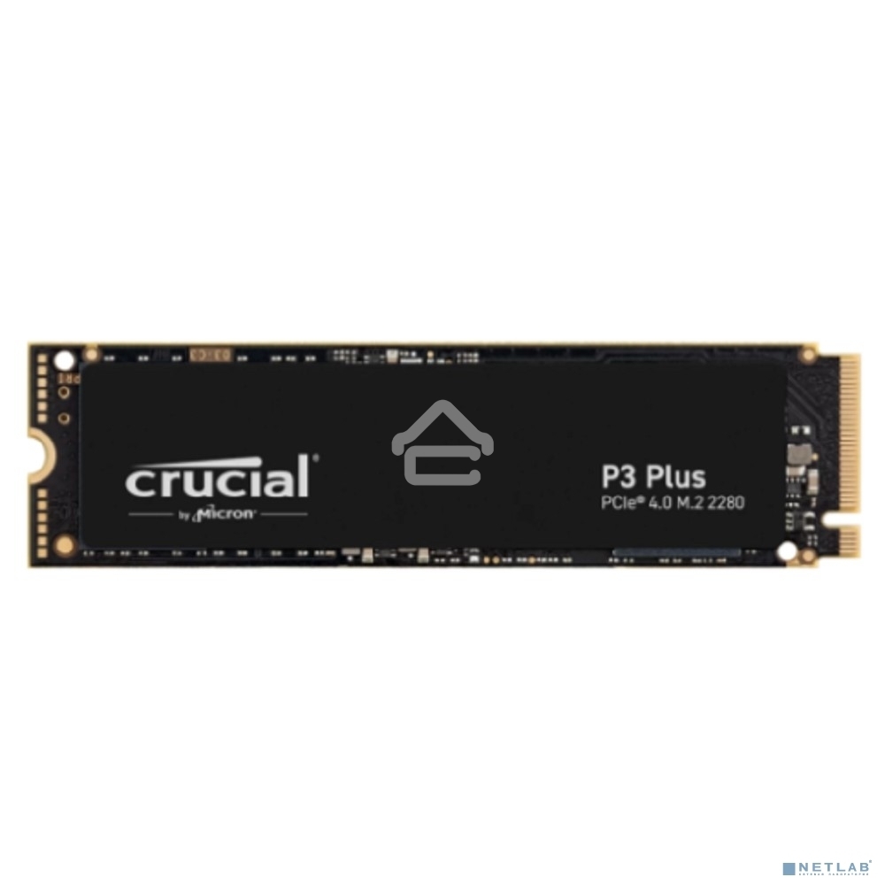 Накопитель SSD Crucial P3 Plus, 2Tb, PCIe 4.0 x4, M.2 2280, NVMe, R/W 5000/4200